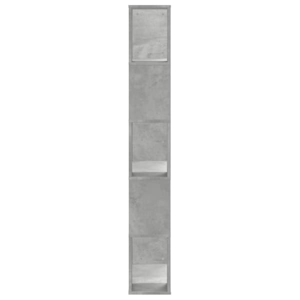 vidaXL bogreol 80,5x23,5x162,5 cm 5 hylder konstrueret træ betongrå