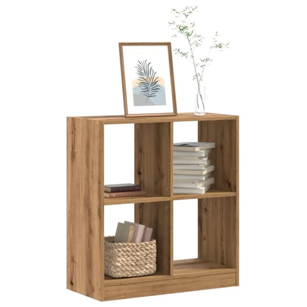 vidaXL skab 68,5x32x75 cm konstrueret træ egetræsfarvet