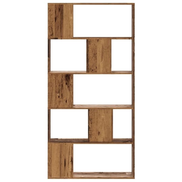 vidaXL bogreol 80,5x23,5x162,5 cm 5 hylder konstrueret træ gammelt træ