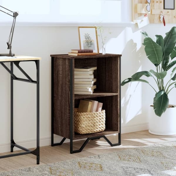 vidaXL bogreol 50x31x74,5 cm konstrueret træ brun egetræsfarve