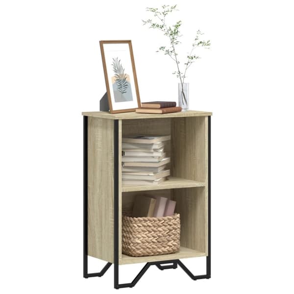 vidaXL bogreol 50x31x74,5 cm konstrueret træ sonoma-eg