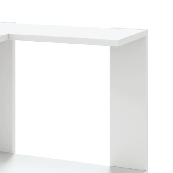 vidaXL bogreol til hjørne 50x50x179 cm 5 hylder konstrueret træ hvid