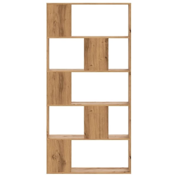 vidaXL Bokhylle 5 lag artisan eik 80,5x23,5x162,5 cm konstruert tre