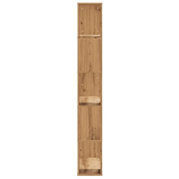 vidaXL Bokhylle 5 lag artisan eik 80,5x23,5x162,5 cm konstruert tre