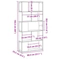 Miniatyrbilde 9 av 10: vidaXL Bokhylle 5 lag artisan eik 80,5x23,5x162,5 cm konstruert tre