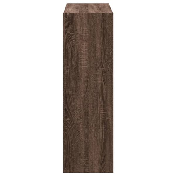 vidaXL Bokhylla brun ek 102x32x102 cm konstruerat trä