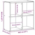 Pikkukuva 10 / 11: vidaXL Kirjahylly musta 68,5x32x68,5 cm tekninen puu