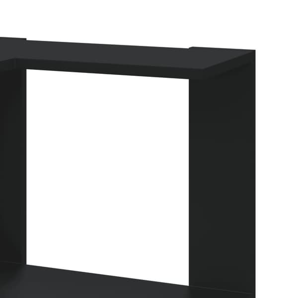 vidaXL Bokhylla hörn 5 hyllplan svart 50x50x179 cm konstruerat trä