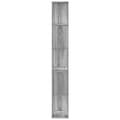 Pikkukuva 5 / 10: vidaXL Kirjahylly 5 tasoa harmaa Sonoma 45x23,5x162,5 cm tekninen puu