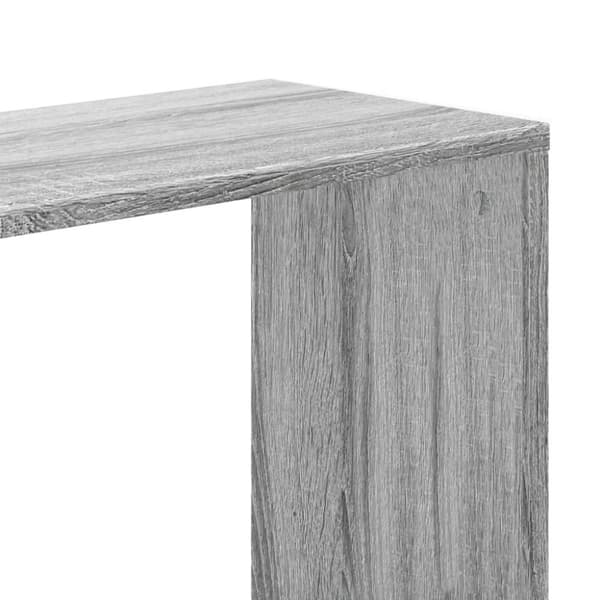 vidaXL Kirjahylly 5 tasoa harmaa Sonoma 45x23,5x162,5 cm tekninen puu