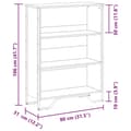 Miniatyrbilde 10 av 11: vidaXL Bokhylle røkt eik 80x31x106 cm konstruert tre