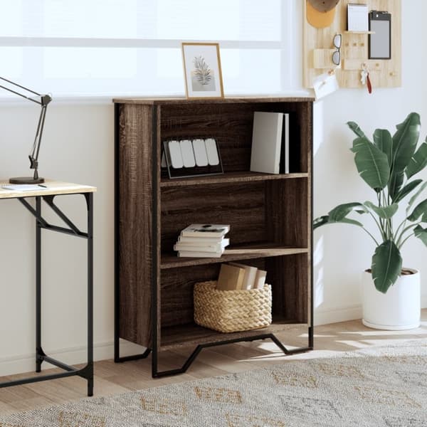 vidaXL bogreol 80x31x106 cm konstrueret træ brun egetræsfarve