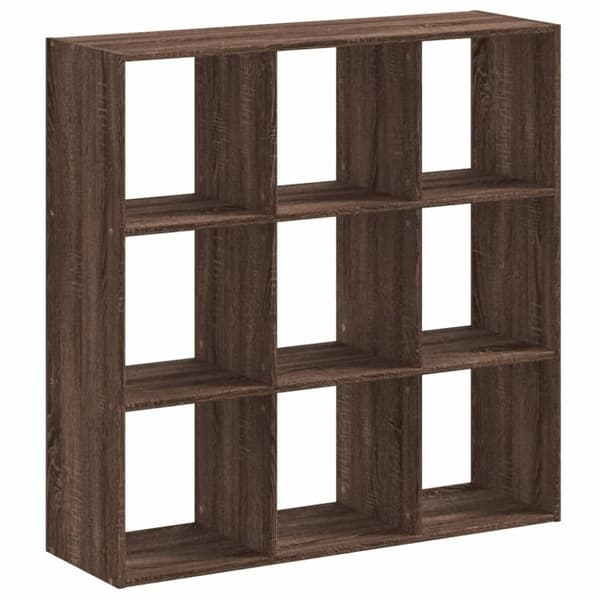 vidaXL bogreol 102x32x102 cm konstrueret træ brun egetræsfarve