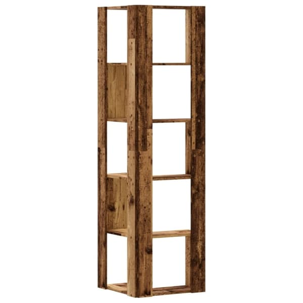 vidaXL bogreol til hjørne 50x50x179 cm 5 hylder konstrueret træ