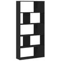 Pikkukuva 6 / 10: vidaXL Kirjahylly 5 tasoa musta 80,5x23,5x162,5 cm tekninen puu