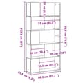 Pikkukuva 9 / 10: vidaXL Kirjahylly 5 tasoa musta 80,5x23,5x162,5 cm tekninen puu