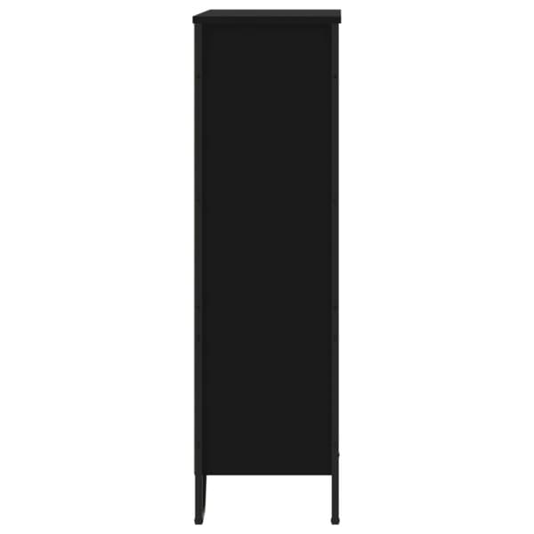 vidaXL Bokhylle svart 80x31x106 cm konstruert tre