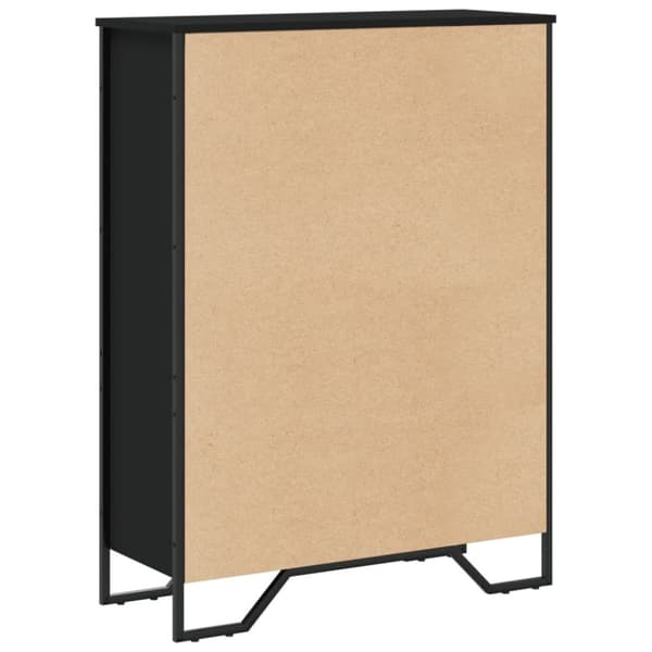 vidaXL Bokhylle svart 80x31x106 cm konstruert tre