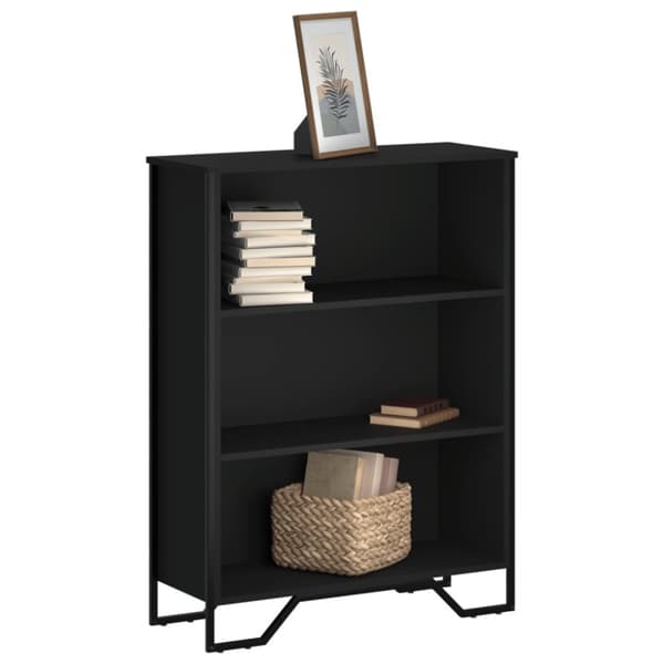 vidaXL Bokhylle svart 80x31x106 cm konstruert tre