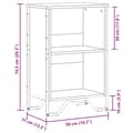 Miniatyrbilde 10 av 11: vidaXL Bokhylle svart 50x31x74,5 cm konstruert tre