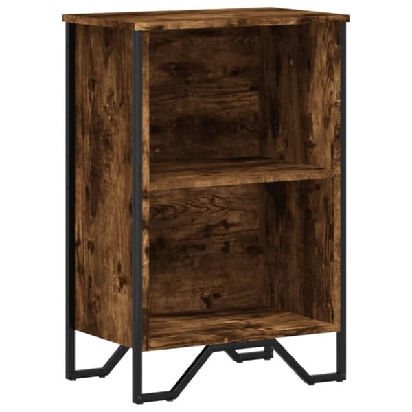 vidaXL Bokhylla rökfärgad ek 50x31x74,5 cm konstruerat trä