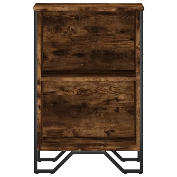 vidaXL Bokhylla rökfärgad ek 50x31x74,5 cm konstruerat trä