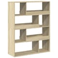 Miniatyrbillede 3 af 11: vidaXL rumdeler 100x33x125,5 cm konstrueret træ sonoma-eg