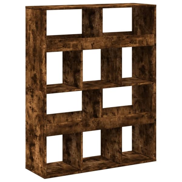 vidaXL rumdeler 100x33x125,5 cm konstrueret træ røget egetræsfarve