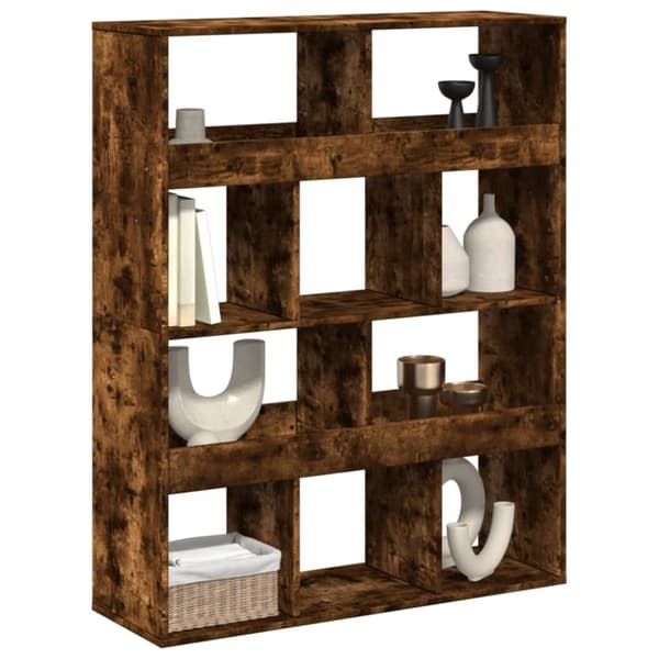 vidaXL rumdeler 100x33x125,5 cm konstrueret træ røget egetræsfarve