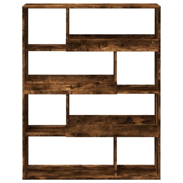 vidaXL bogreol 100x33x125,5 cm konstrueret træ røget egetræsfarve