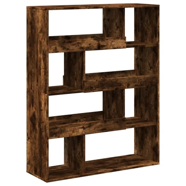 vidaXL bogreol 100x33x125,5 cm konstrueret træ røget egetræsfarve