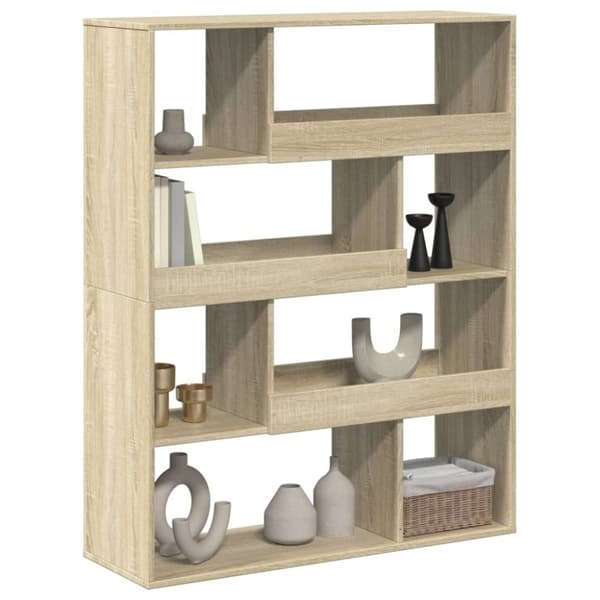 vidaXL Rumsavdelare sonoma-ek 100x33x125,5 cm konstruerat trä