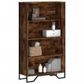 Miniatyrbilde 2 av 11: vidaXL Bokhylle røkt eik 80x31x137,5 cm konstruert tre
