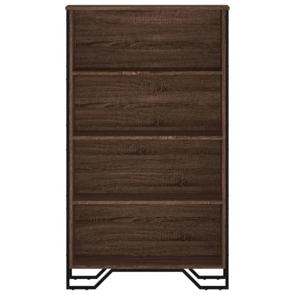 vidaXL bogreol 80x31x137,5 cm konstrueret træ brun egetræsfarve