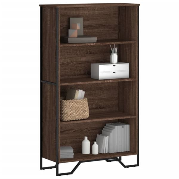 vidaXL bogreol 80x31x137,5 cm konstrueret træ brun egetræsfarve