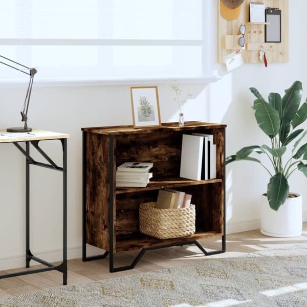 vidaXL bogreol 80x31x74,5 cm konstrueret træ røget egetræsfarve