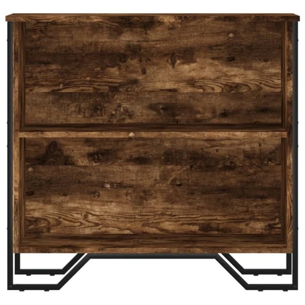 vidaXL bogreol 80x31x74,5 cm konstrueret træ røget egetræsfarve