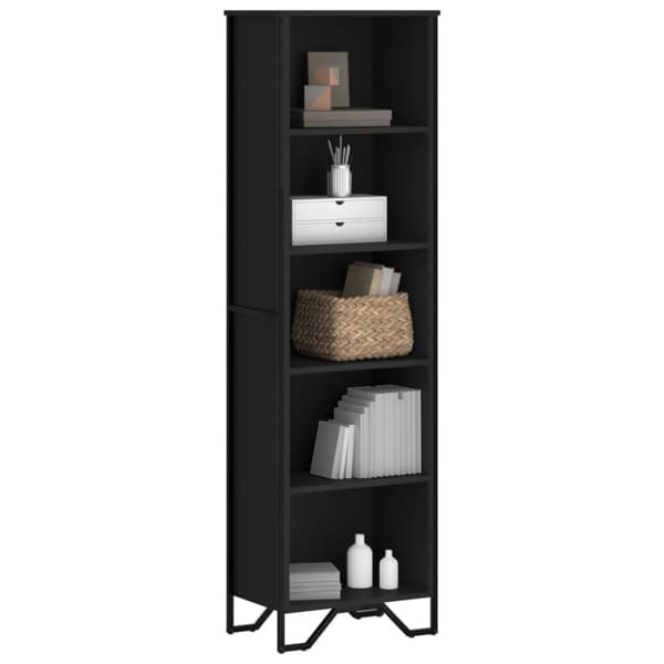 vidaXL Kirjahylly musta 50x31x169 cm tekninen puu