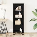 Miniatyrbilde 4 av 11: vidaXL Bokhylle svart 50x31x137,5 cm konstruert tre