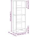 Miniatyrbilde 10 av 11: vidaXL Bokhylle svart 50x31x137,5 cm konstruert tre