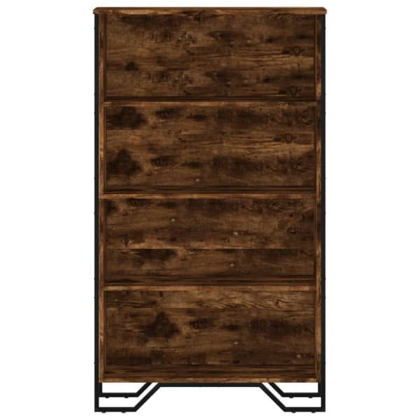 vidaXL bogreol 80x31x137,5 cm konstrueret træ røget egetræsfarve