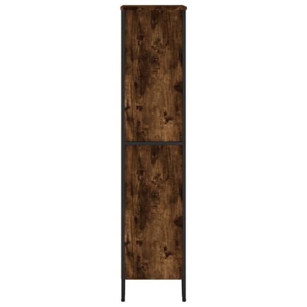 vidaXL bogreol 80x31x137,5 cm konstrueret træ røget egetræsfarve