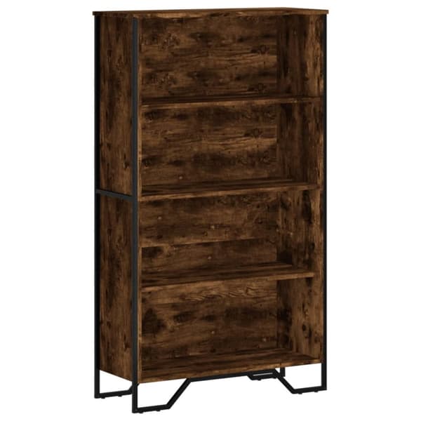 vidaXL bogreol 80x31x137,5 cm konstrueret træ røget egetræsfarve