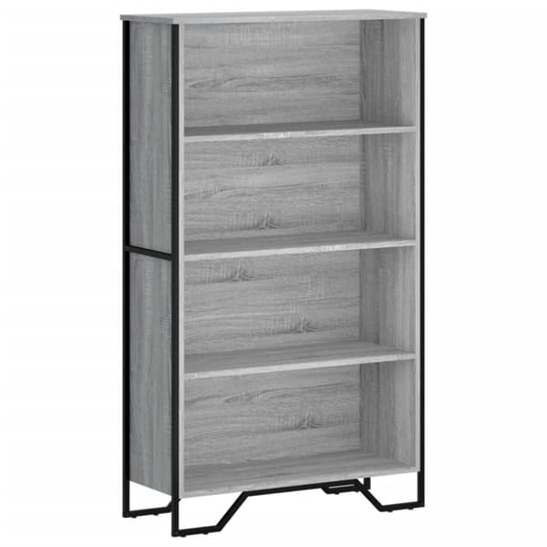 vidaXL bogreol 80x31x137,5 cm konstrueret træ grå sonoma-eg