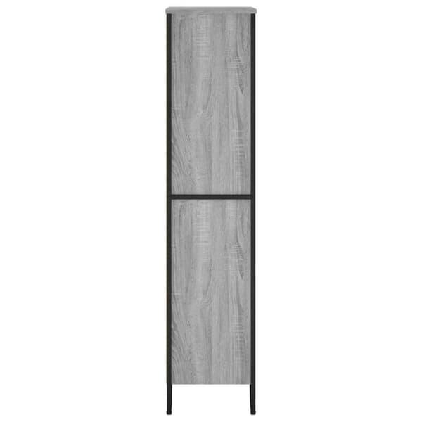 vidaXL bogreol 80x31x137,5 cm konstrueret træ grå sonoma-eg