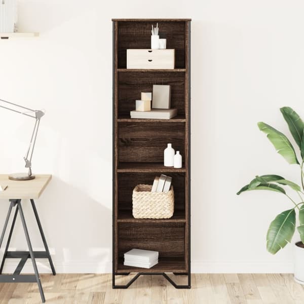 vidaXL bogreol 50x31x169 cm konstrueret træ brun egetræsfarve