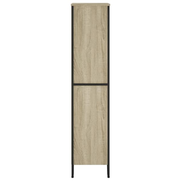 vidaXL bogreol 80x31x137,5 cm konstrueret træ sonoma-eg