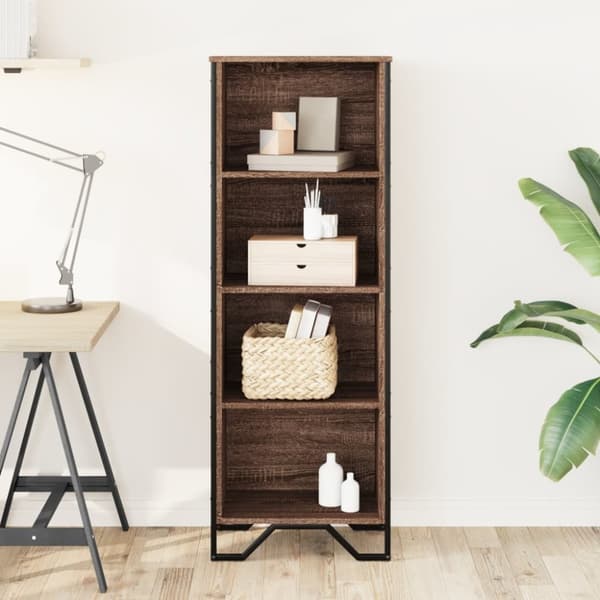 vidaXL bogreol 50x31x137,5 cm konstrueret træ brun egetræsfarve