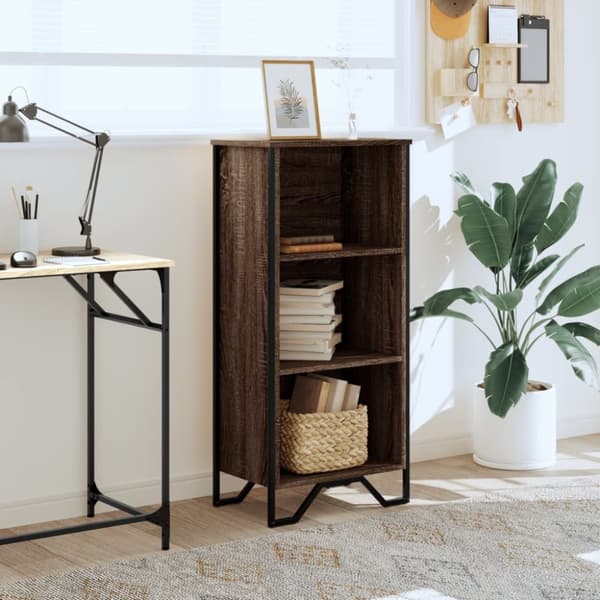 vidaXL bogreol 50x31x106 cm konstrueret træ brun egetræsfarve