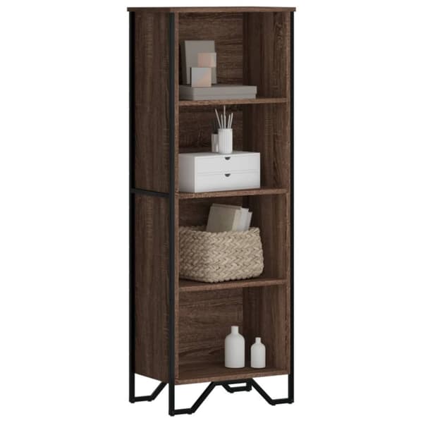 vidaXL Bokhylle brun eik 50x31x137,5 cm konstruert tre